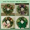 20” Wreaths for Front Door Spring Summer Green Boxwood Door Wreath for All Seasons Living Room Bedroom Window Wall Indoor Outdoor Farmhouse Easter St. Patrick's Independence Day Home Decoration